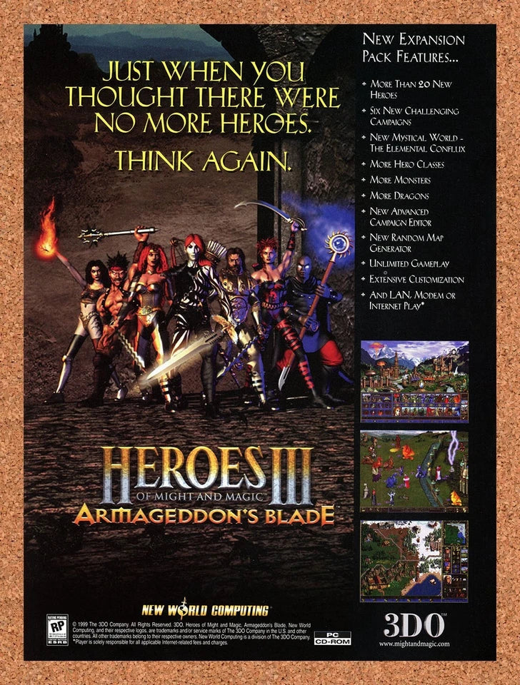 2007 Heroes Of Might And Magic III PC Original Ad