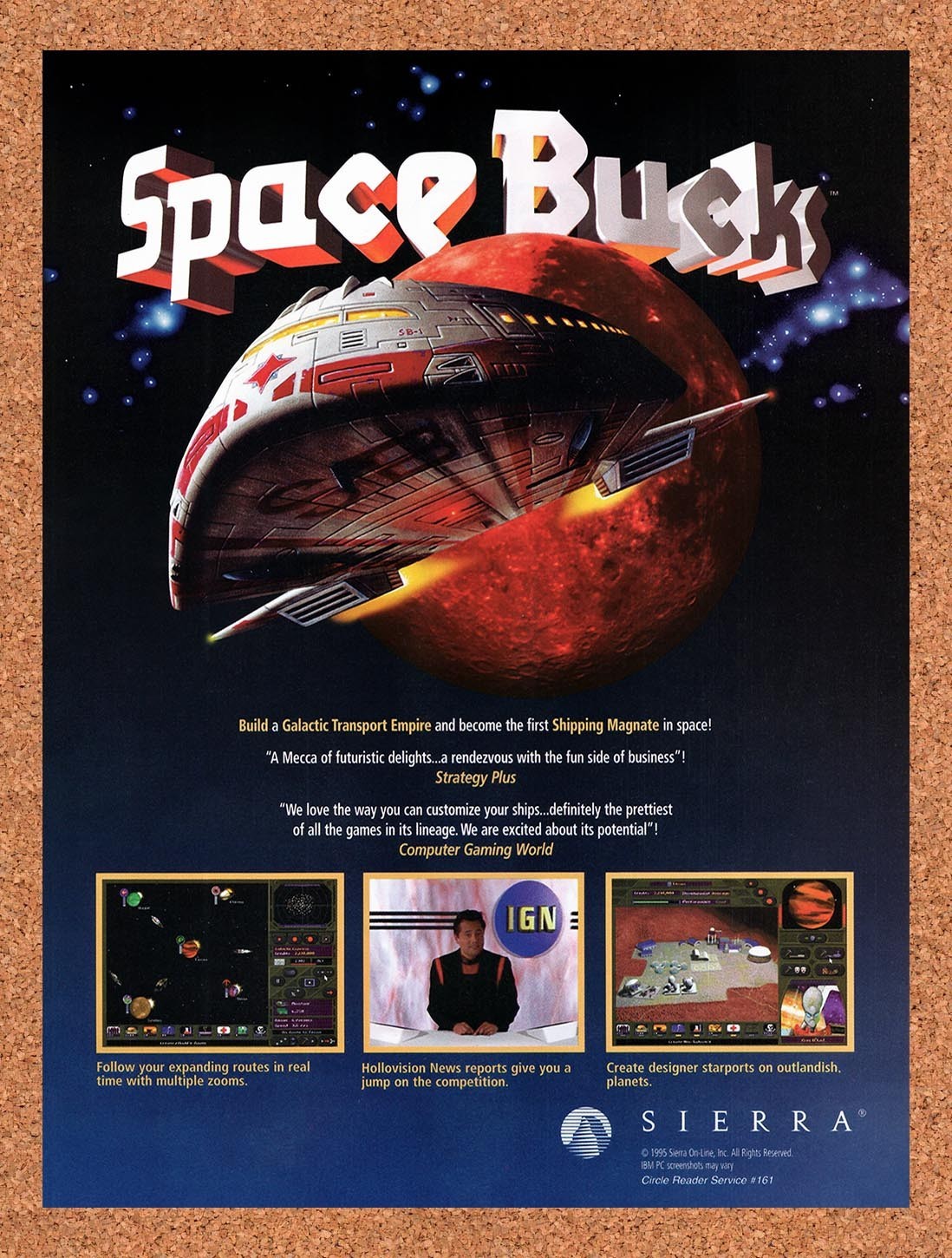 1996 Space Bucks PC Original Advertisement / Retro Promo v1