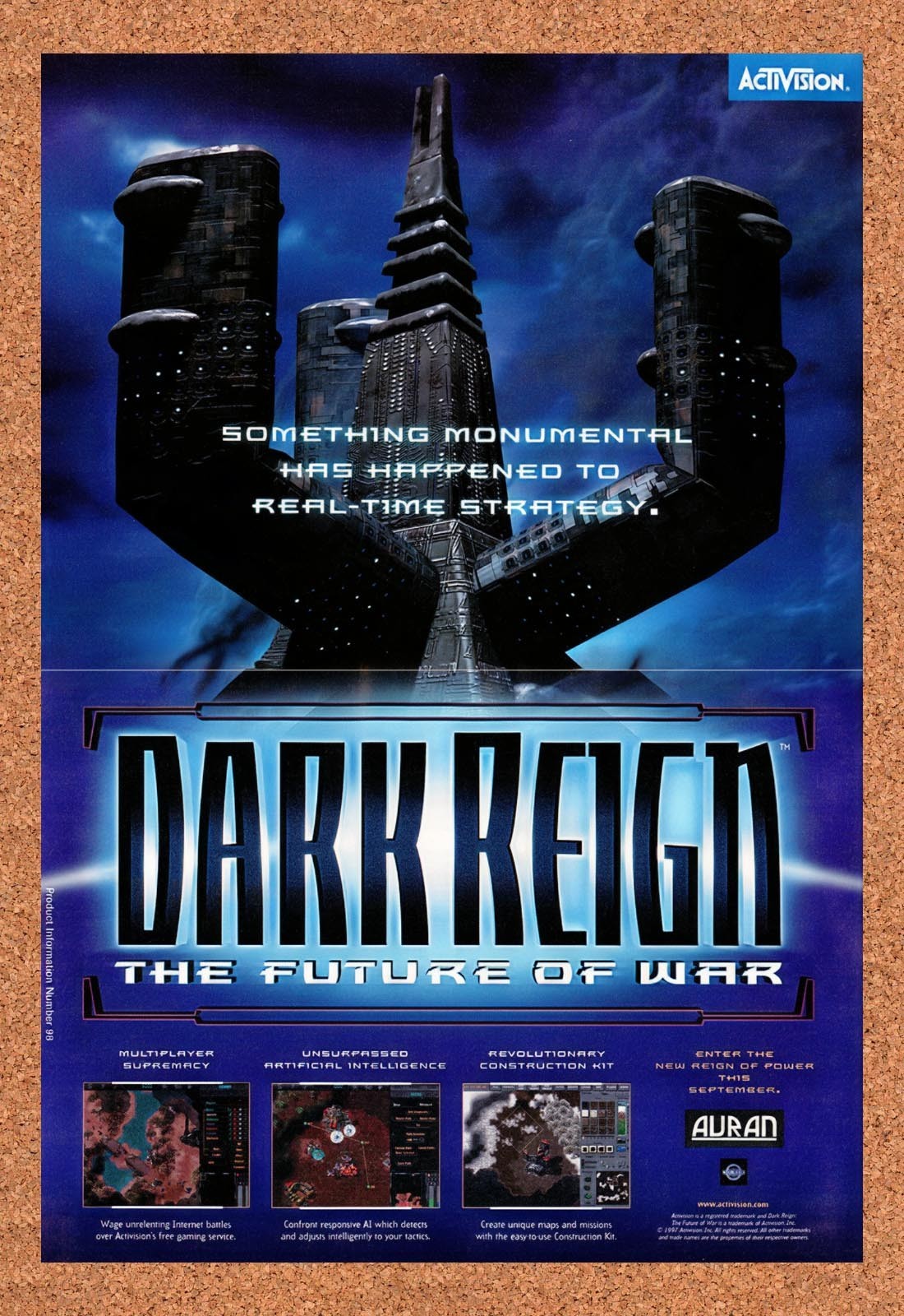 1997 Dark Reign The Future Of War PC Original Advertisement / Retro Promo v5