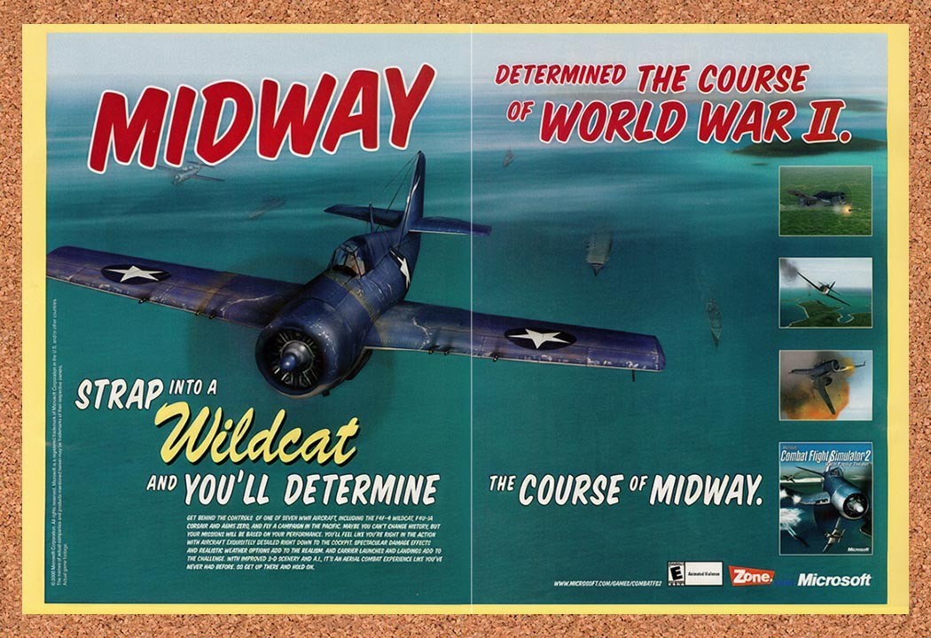2000 Combat Flight Simulator WW2 Pacific Theater PC Original Advertisement v2