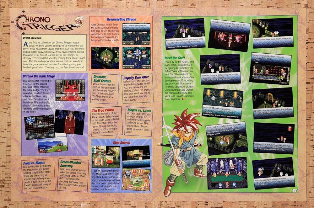 1996 Chrono Trigger Discovered Endings Original Ad / Retro Wall Art v5