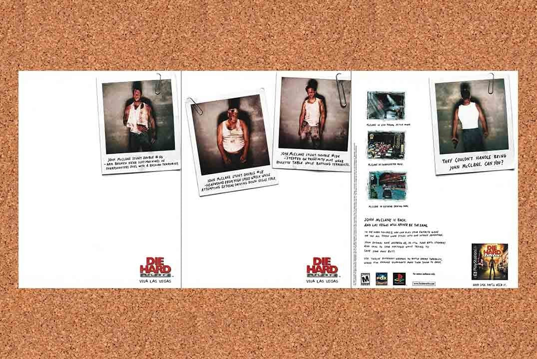 2000 Die Hard Trilogy John McClane Stunt Double Original Ad / Promo v
