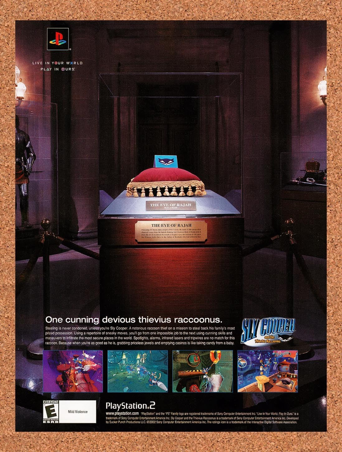 2005 Sly Cooper And The Thievius Raccoonus PS2 Original Ad / Promo v1
