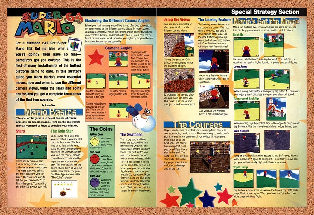 1996 Mario 64 N64 Original Advertisement / Retro Promo vr3
