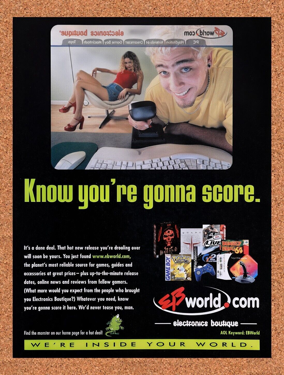 1998 EB World EB Games Original Advertisement / Retro Wall Art v2