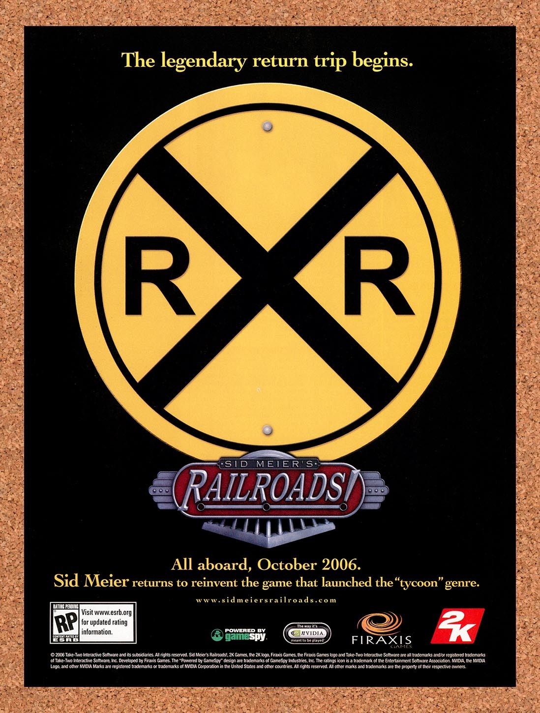 2006 Sid Meier's Railroads PC Original Advertisement / Retro Promo v1