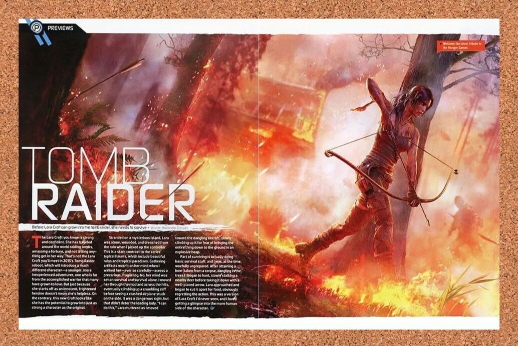 Tomb Raider PS3 Original 2014 Ad Authentic Lara Croft Video Game Promo