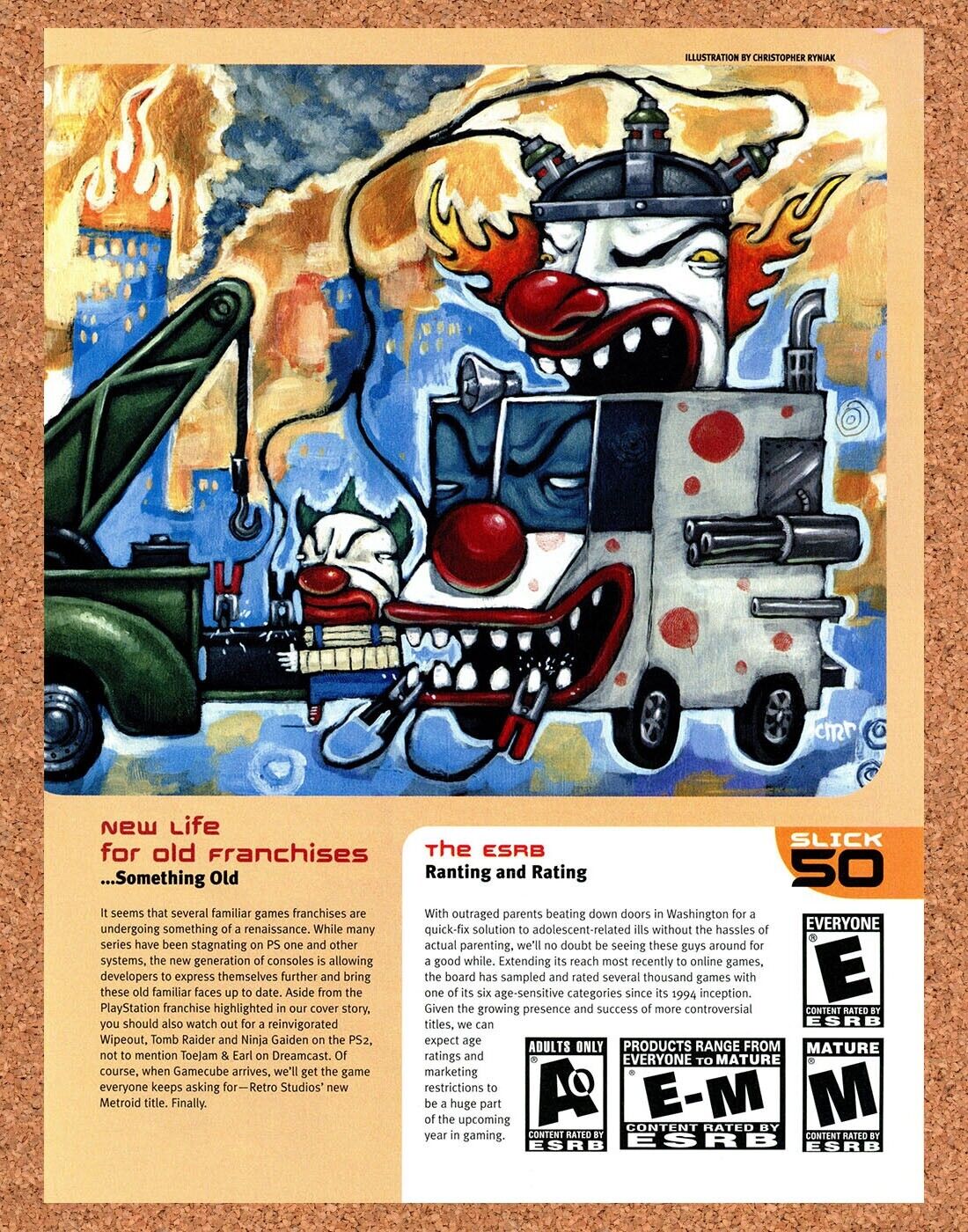 Twisted Metal PS1 Original 2003 Ad Authentic ESRB Rating Video Game Promo Art