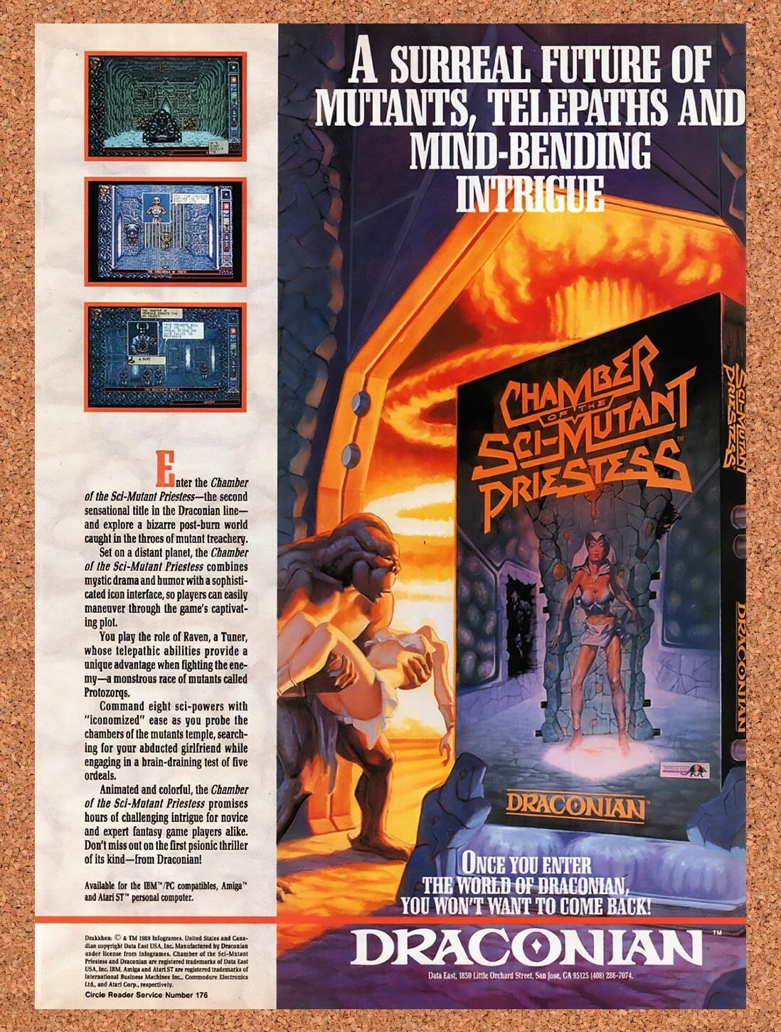1990 Chamber Of The Sci-Mutant Priestess IBM Original Ad / Retro Wall Art v1