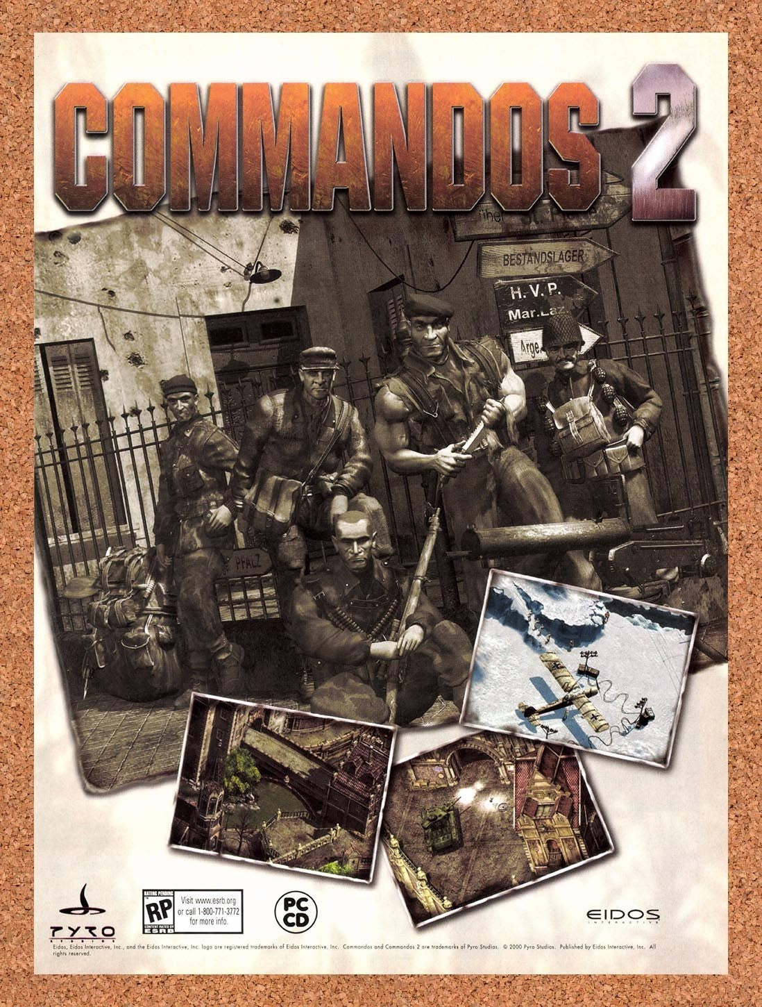 2000 Commandos 2 PC Original Advertisement / Retro Promo v4