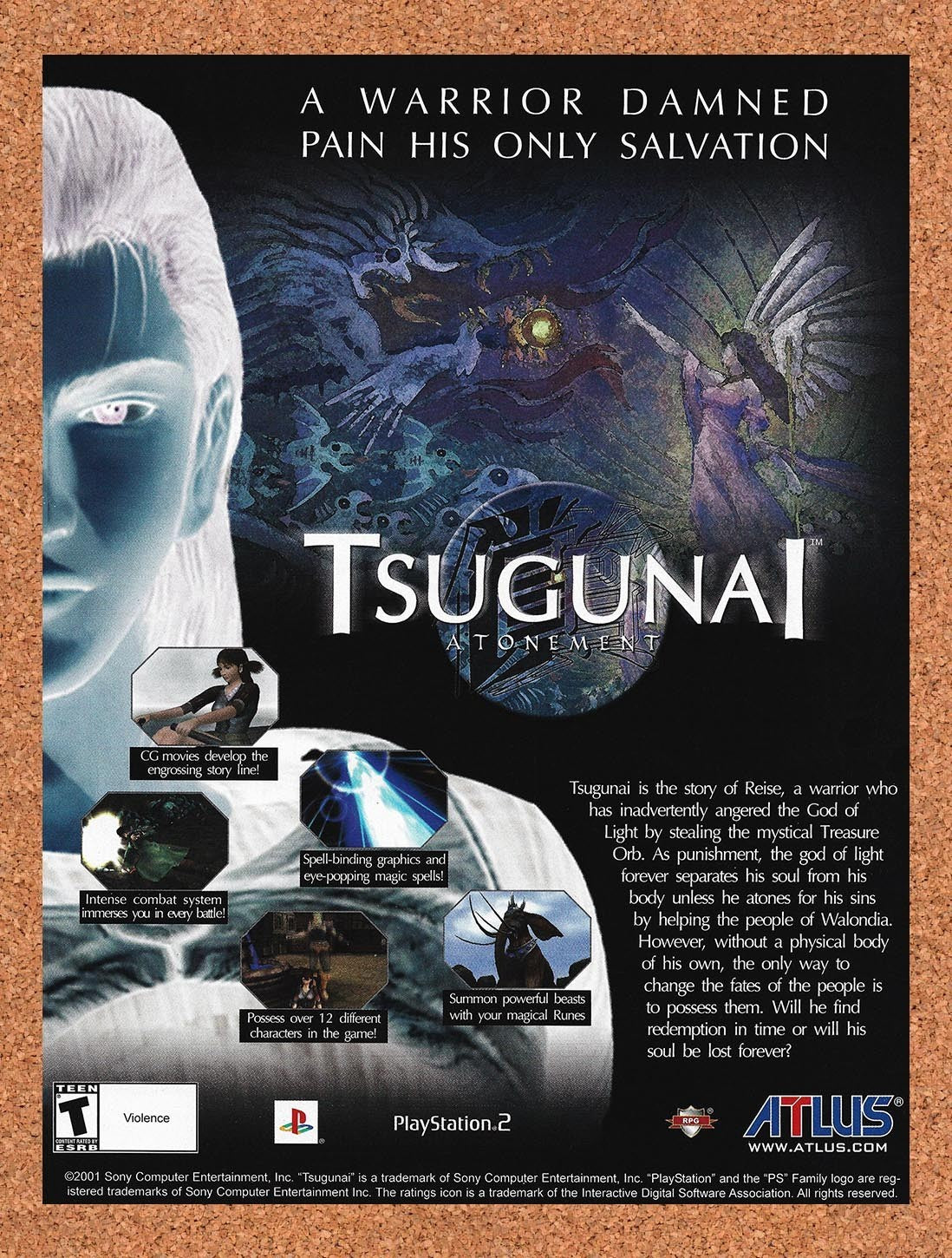 2002 Tsugunai Atonement PS2 Original Advertisement / Retro Promo v1