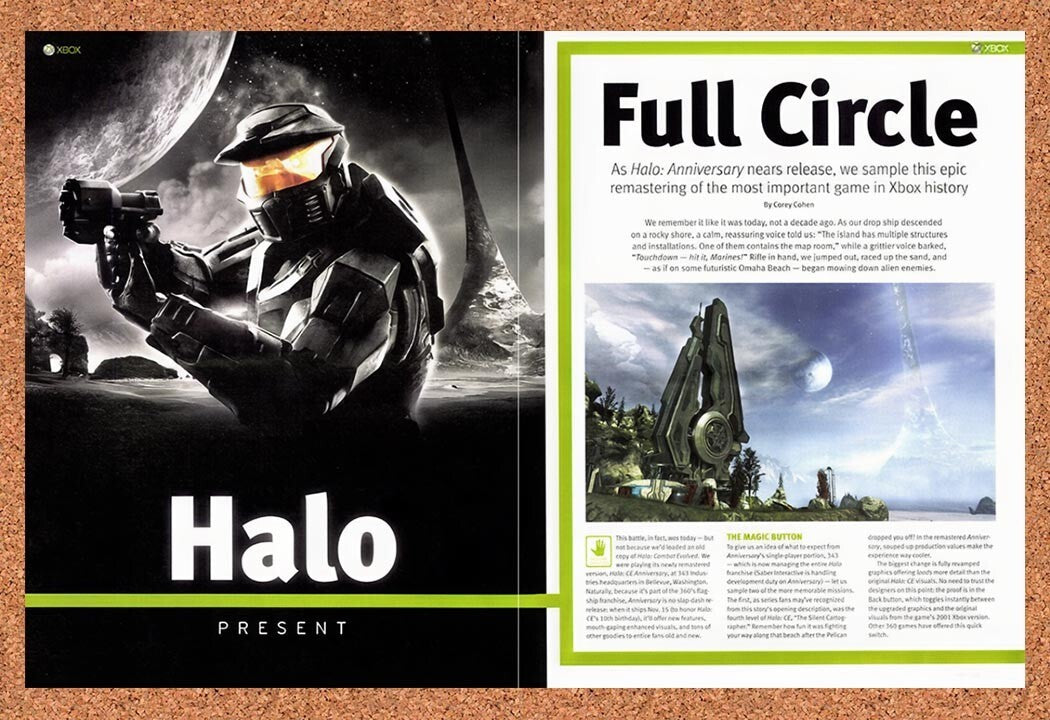2011 Halo Story Halo Present Original Advertisement / Retro Wall Art v16