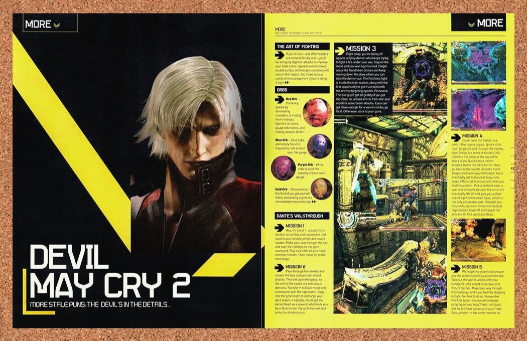 Devil May Cry 2 PS2 Original 2003 Ad Authentic Video Game Preview Art Promo