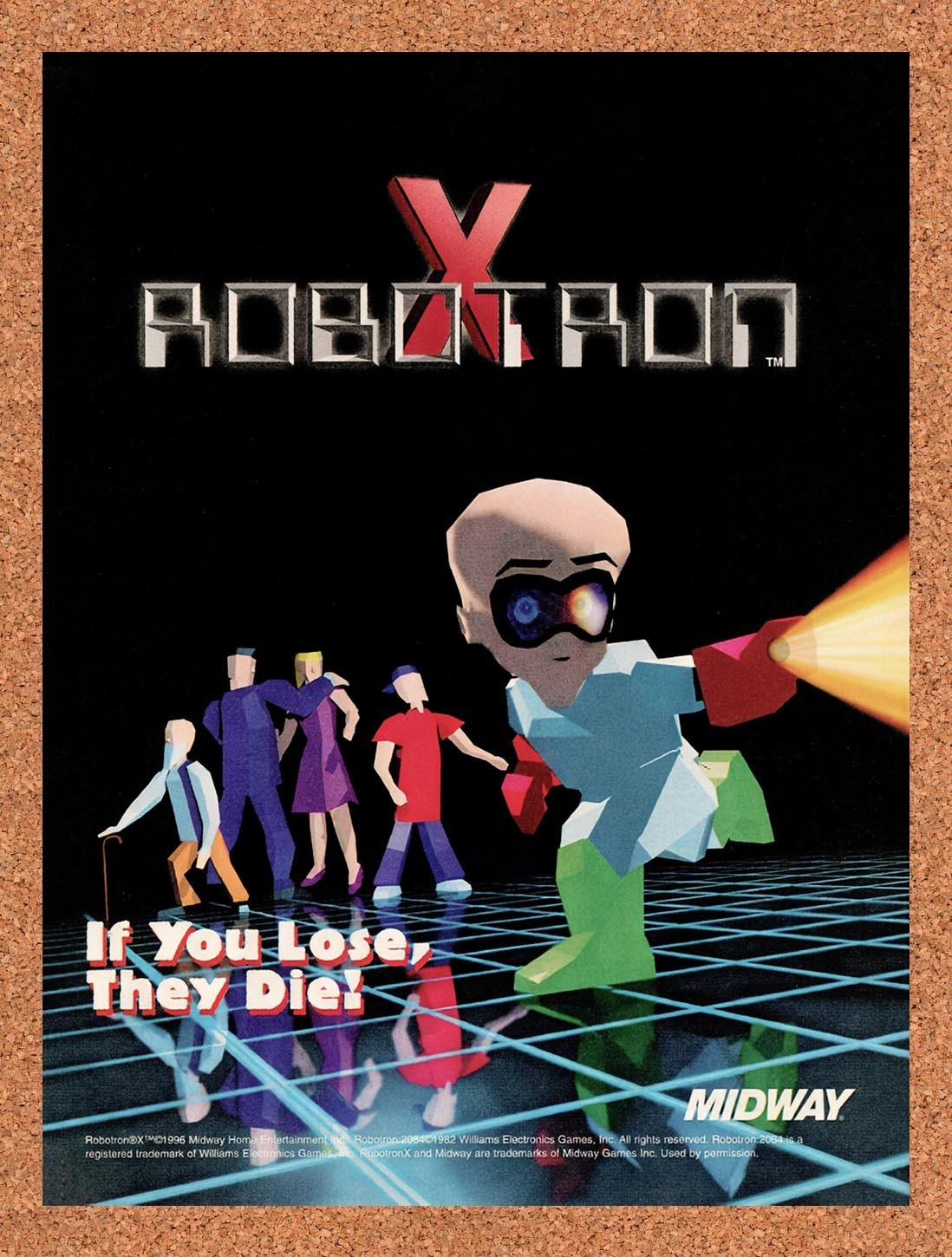1997 Robotron X PS1 Original Advertisement / Retro Promo v1