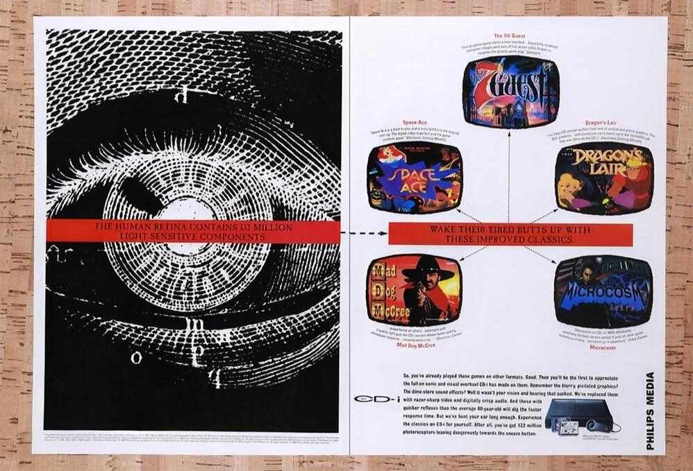 1994 Philips CDI The Human Retina. Ad Original Advertisement / Retro Wall Art v2