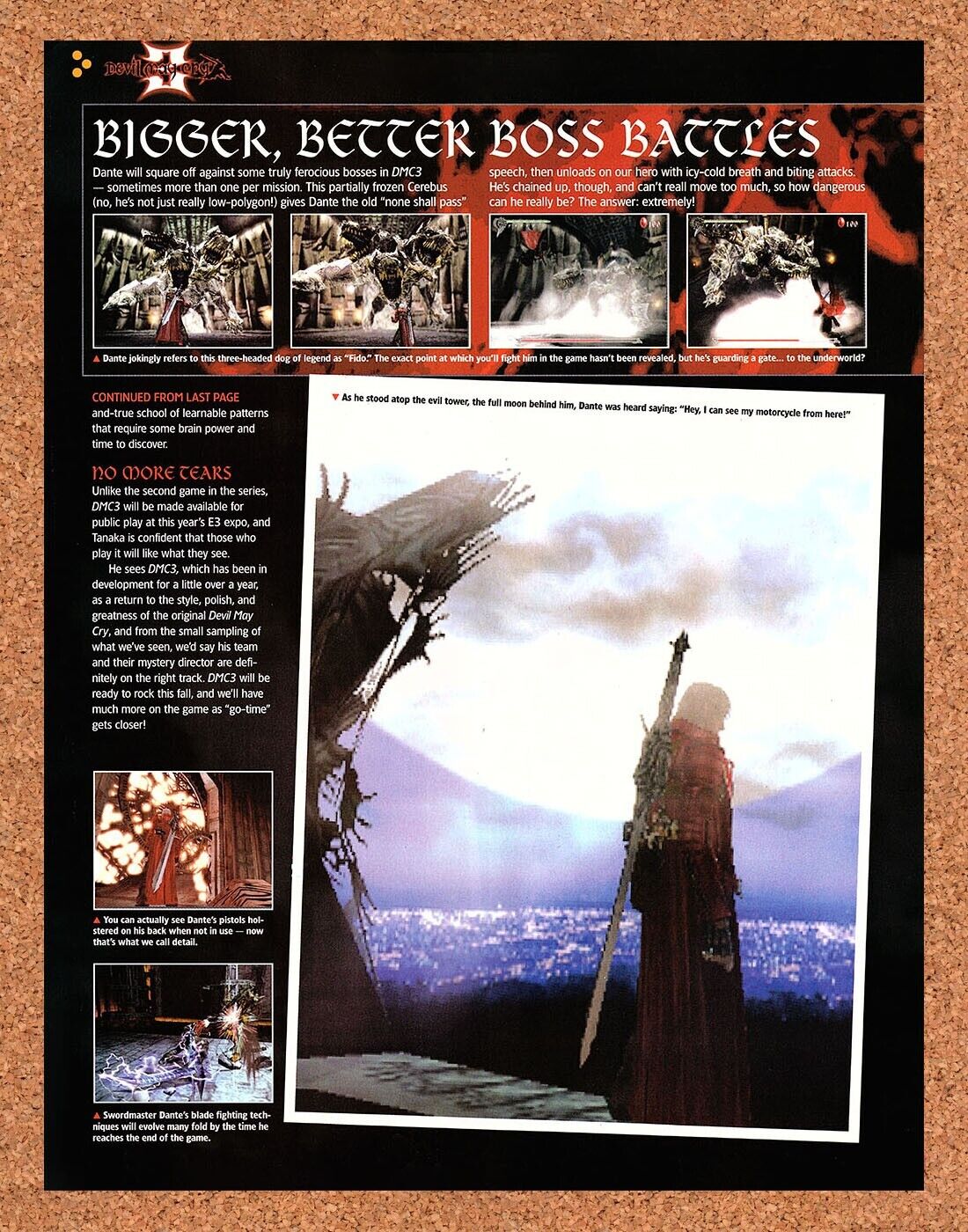 Devil May Cry 3 PS2 Original 2003 Ad Authentic Video Game Preview Art Promo