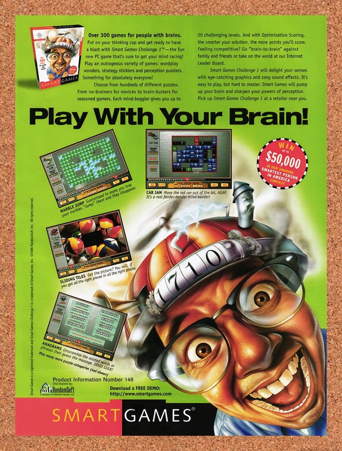 1996 Smart Games PC Original Advertisement / Retro Promo v1