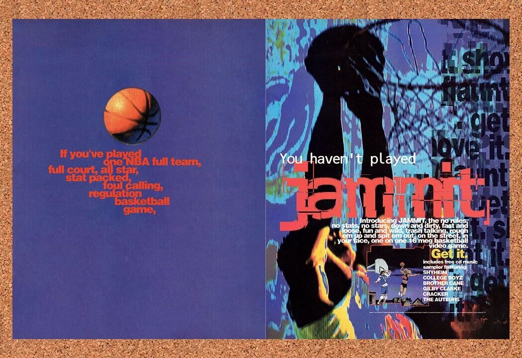 1994 Jammit Genesis Original Advertisement / Retro Wall Art v1