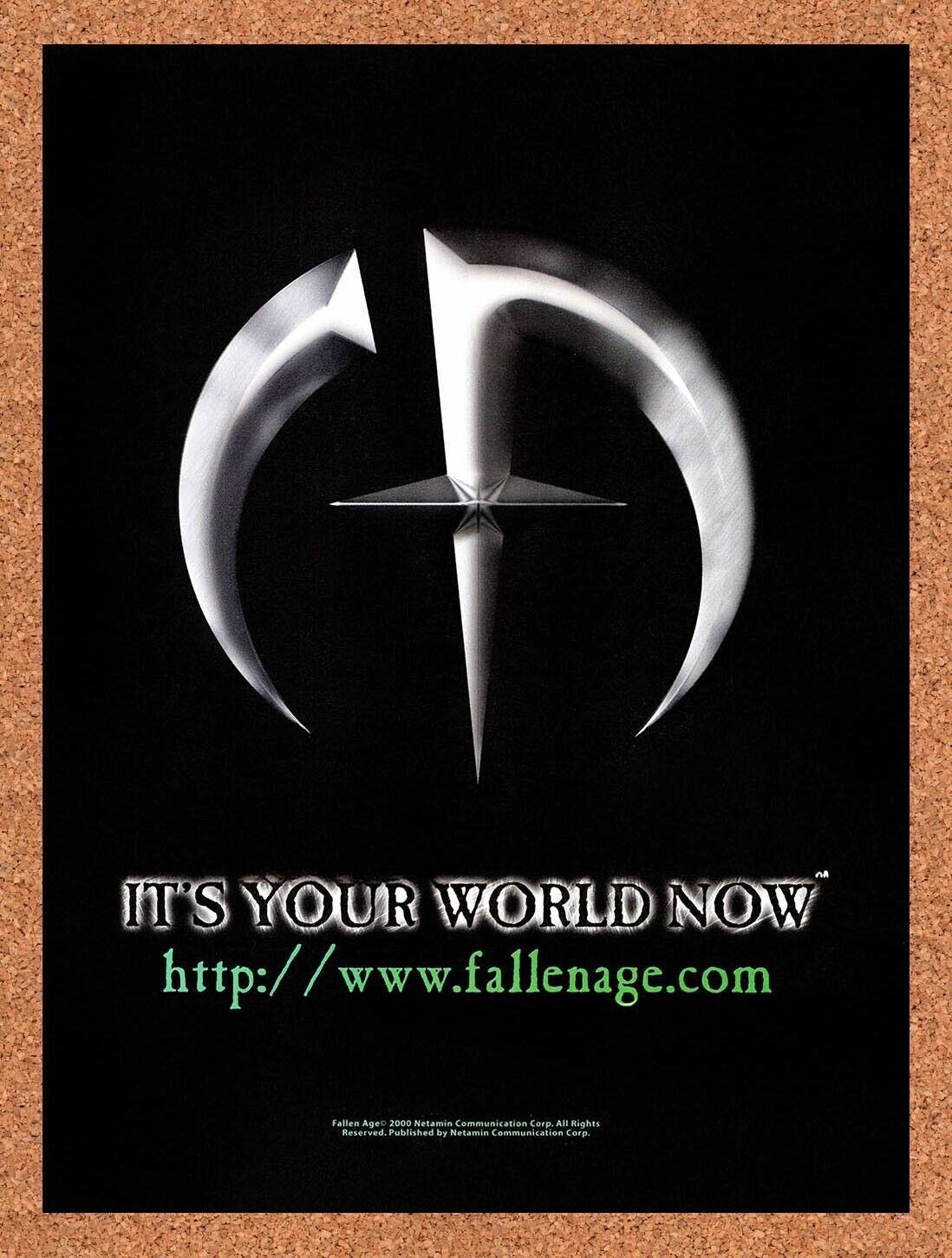 2001 Fallen Age PC Original Advertisement / Retro Wall Art v2