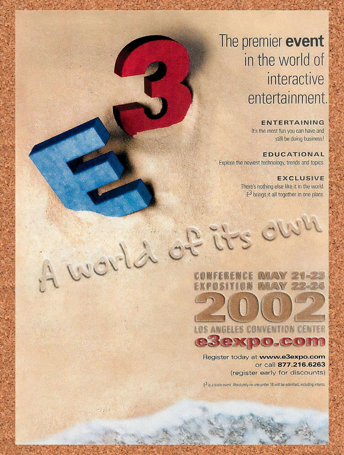 2002 E3 Expo Los Angeles May 21-24 Original Advertisement / Retro Promo v4