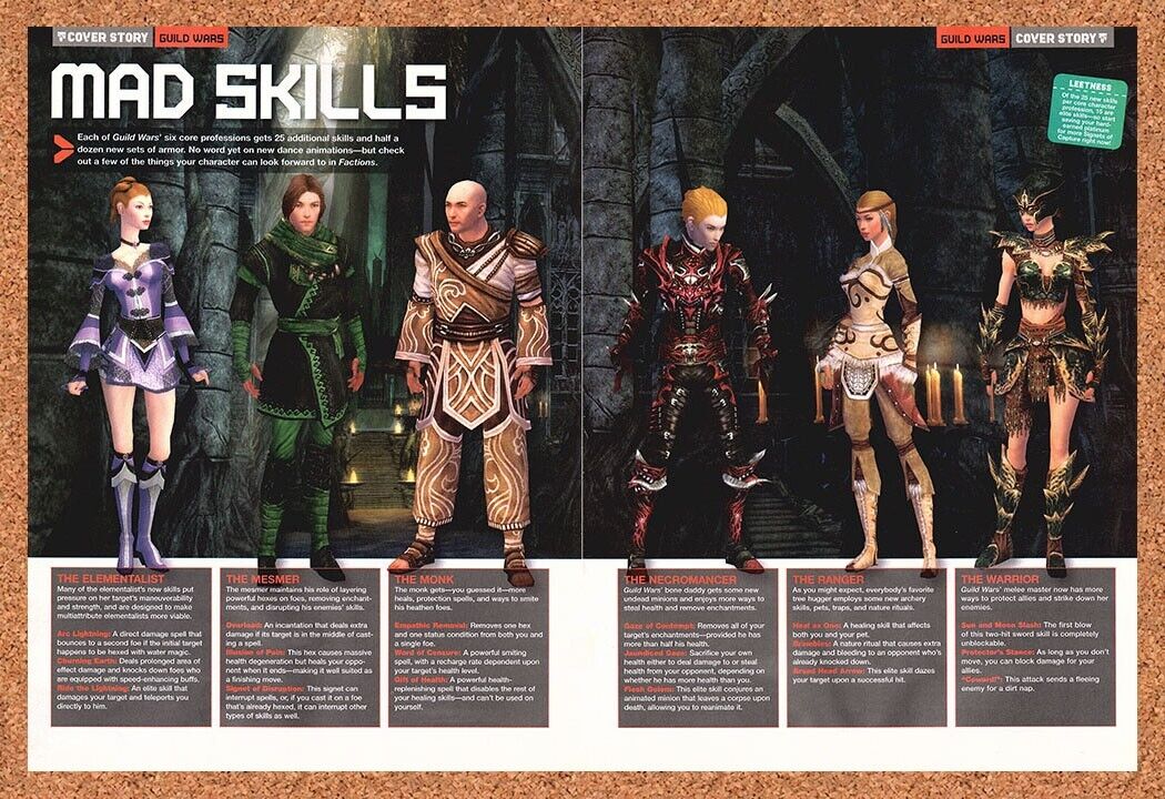 Original 2006 Guild Wars Factions PC Vintage Ad - Video Game Promo Wall Art 1