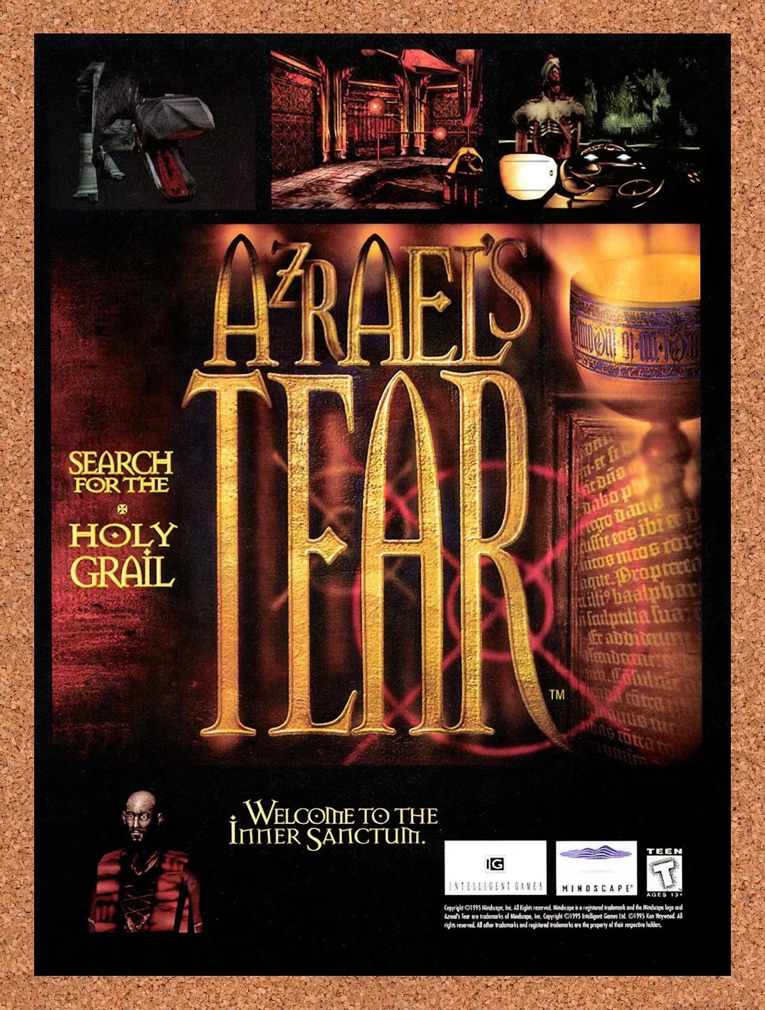 1996 Azrael's Tear MS-DOS Original Advertisement / Retro Promo v1