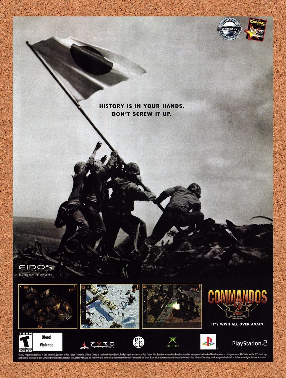 2002 Commandos 2 Xbox Original Advertisement / Retro Promo v1