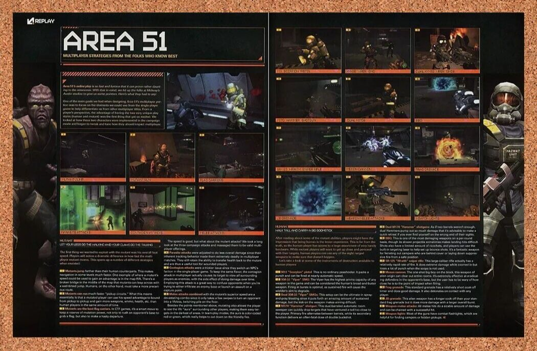 Area-51 PS2 Original 2007 Ad Authentic Alien Survival Horror Video Game Promo