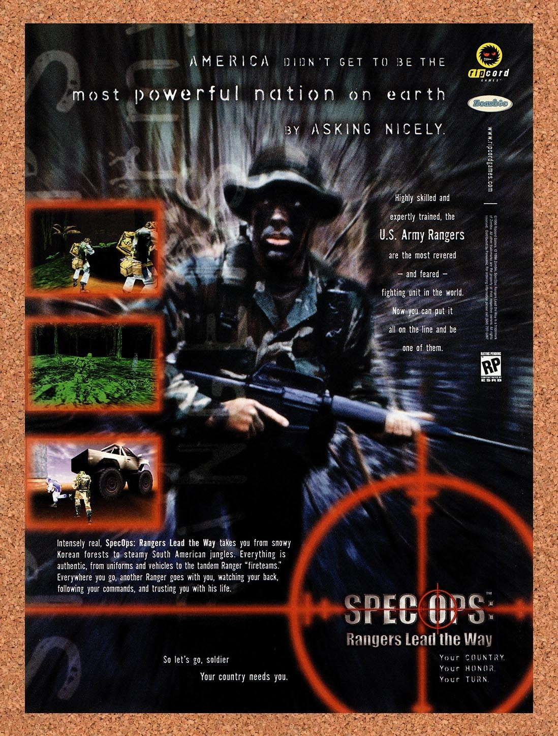1998 Spec Ops Rangers Lead The Way PC Original Advertisement / Retro Promo v1