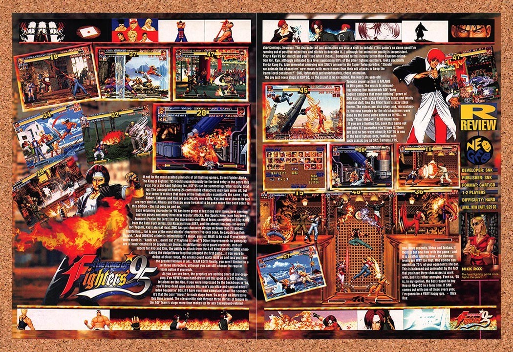 1995 King Of Fighters 95 Neo Geo Original Advertisement / Retro Promo vr1