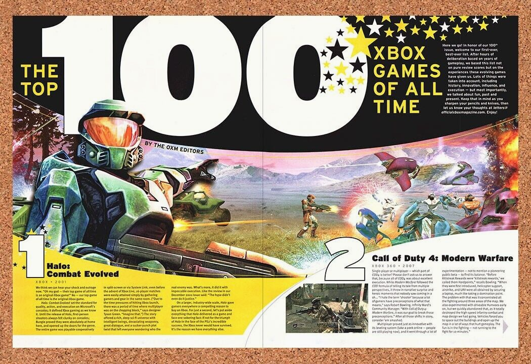 Halo Xbox Original 2009 Print Ad Authentic Master Chief Video Game Art Promo