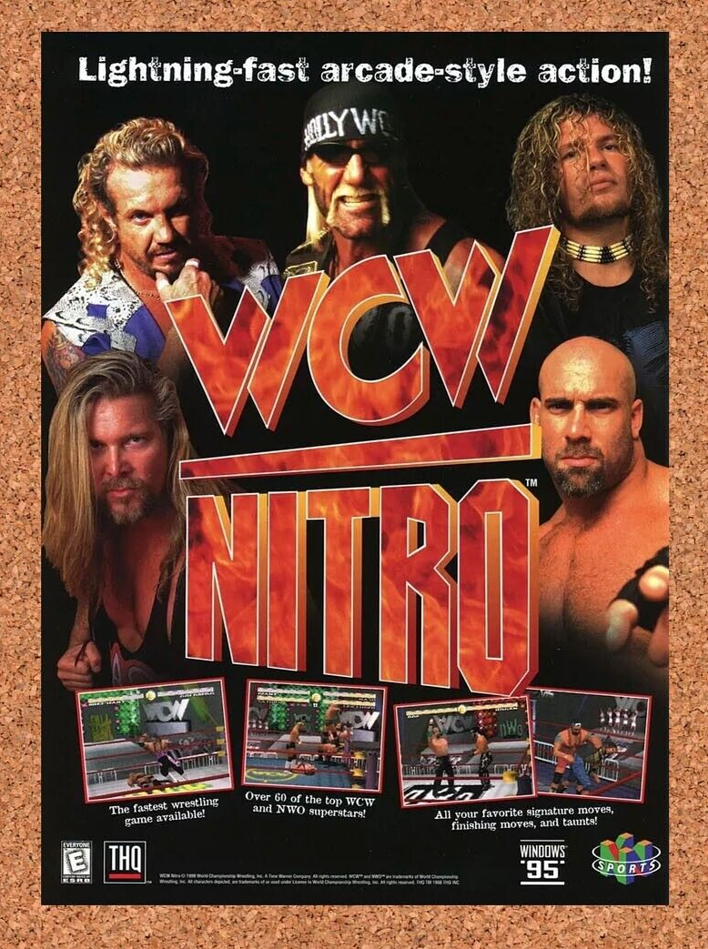 WCW Nitro Original 1999 N64 Ad Authentic Nintendo Wrestling Game Promo v1