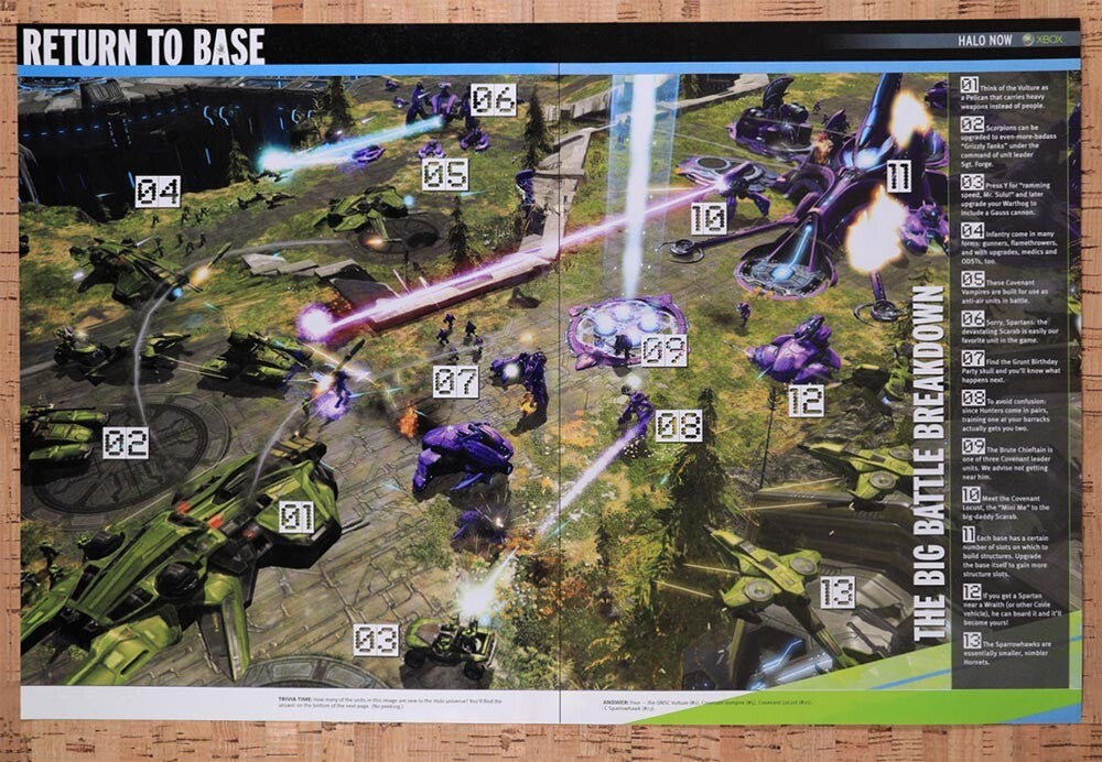 2009 Halo Wars Big Battle Breakdown Original Advertisement / Retro Wall Art v3