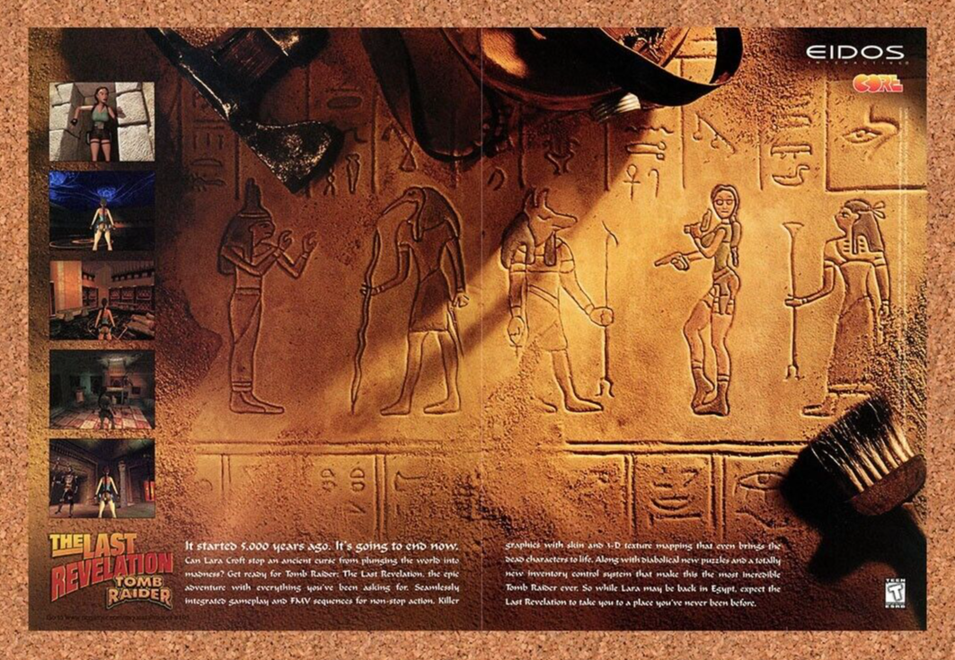 Tomb Raider The Last Revelation PC Original 1999 Ad Authentic Video Game Promo