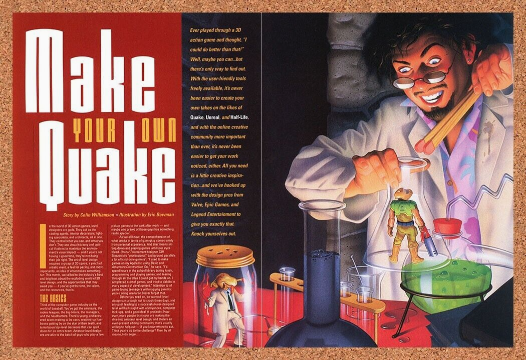 Quake PC Original 2002 Ad Authentic Quake FPS Sandbox Video Game Review Promo