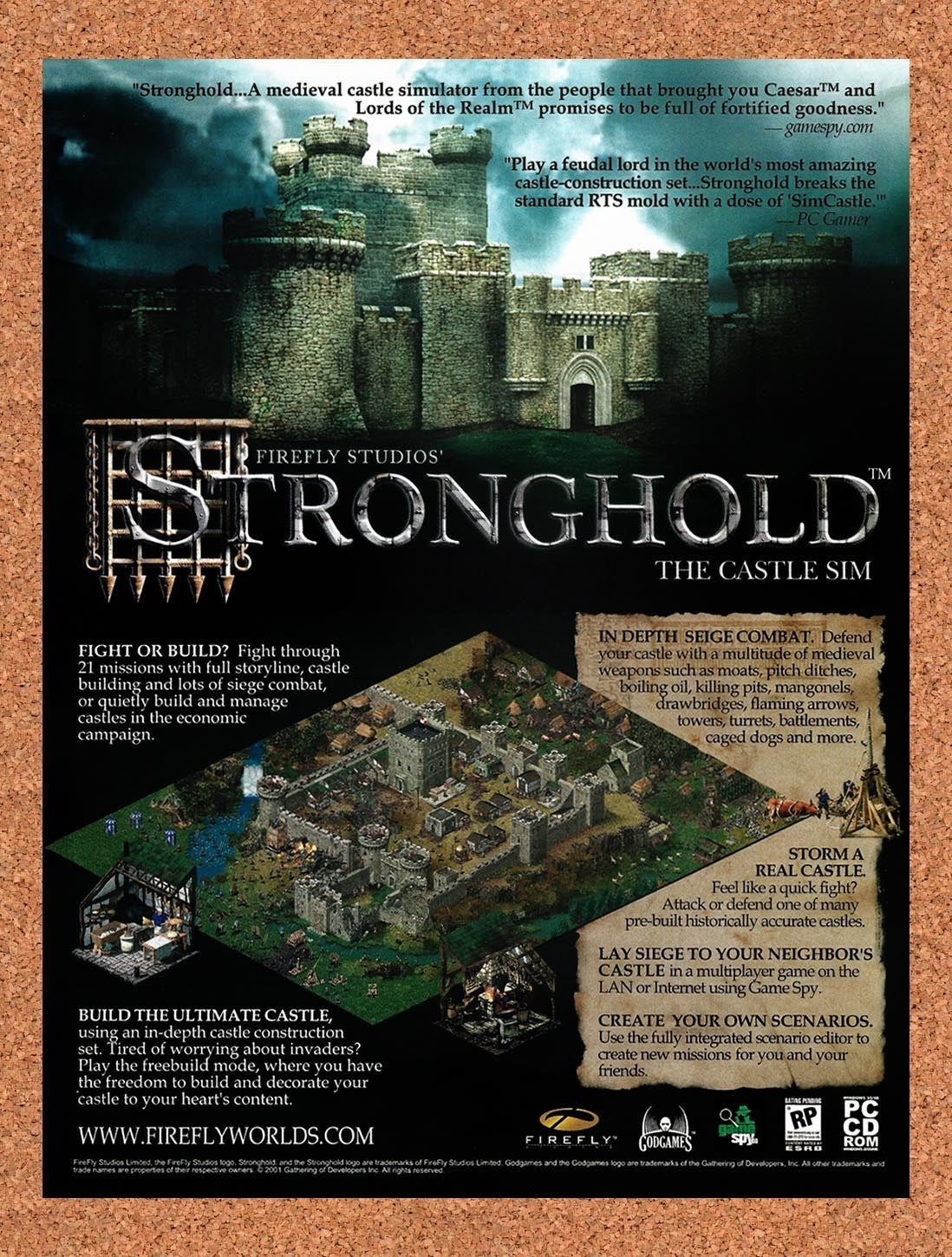 2001 Stronghold PC Original Advertisement / Retro Promo v3