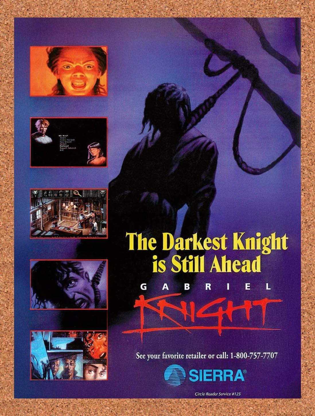 1994 Gabriel Knight PC Original Advertisement / Retro Promo v1