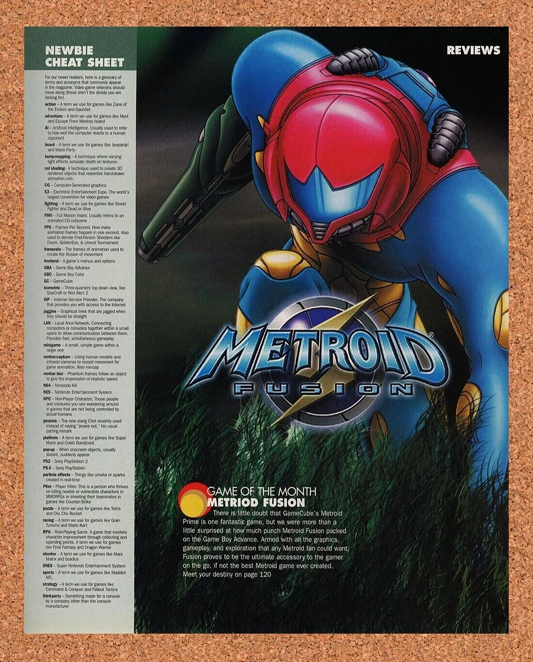 Metroid Fusion GBA Original 2005 Ad Authentic Nintendo Game Boy Video Game Promo