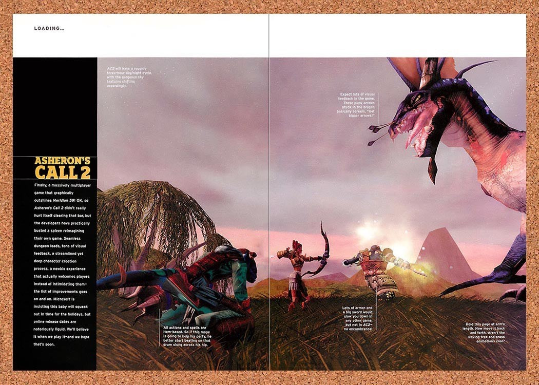 2002 Asheron's Call 2 PC Original Advertisement / Retro Promo v1