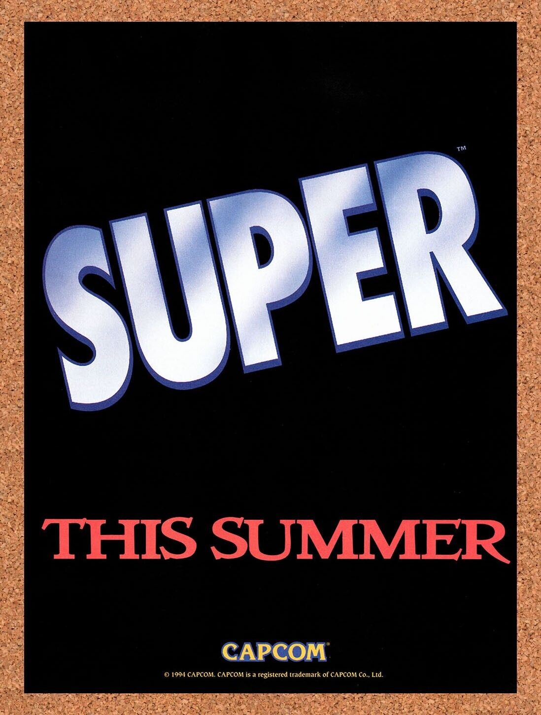 1994 Super Street Fighter II SNES Original Advertisement / Retro Wall Art v4