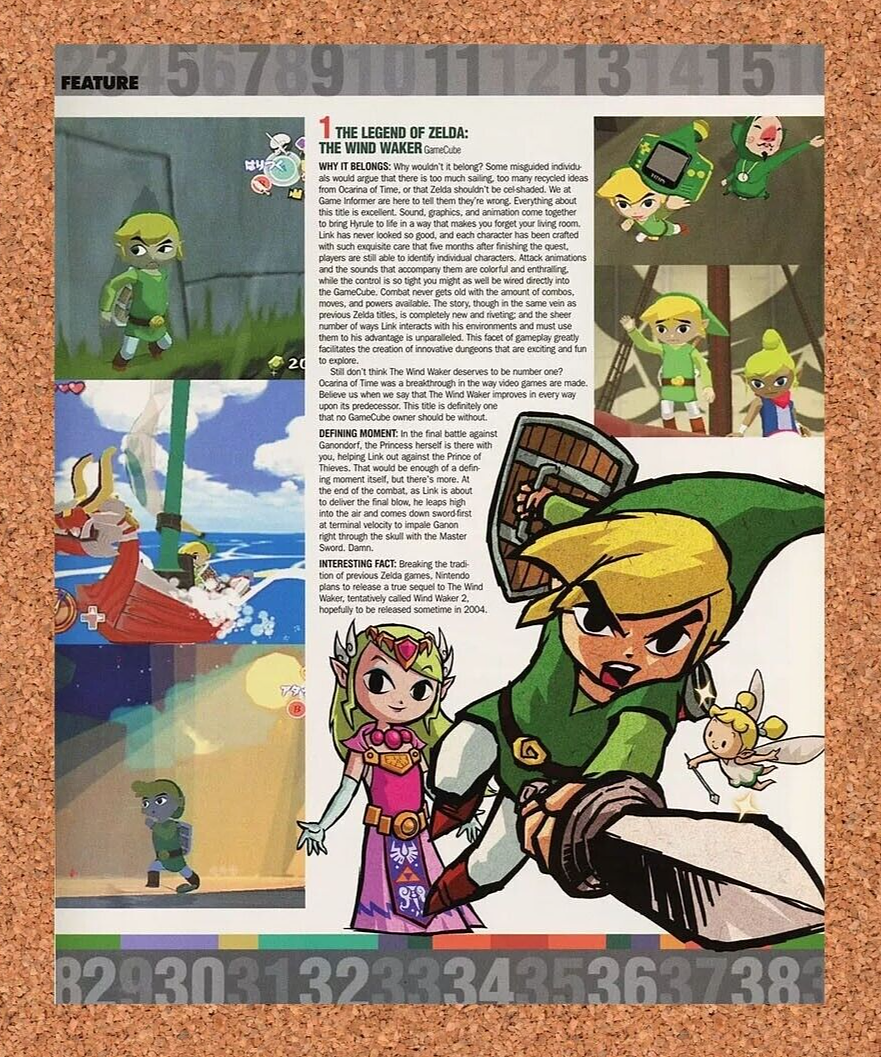 Legend Zelda Windwaker GameCube Original 2005 Ad Authentic Video Game Promo v2