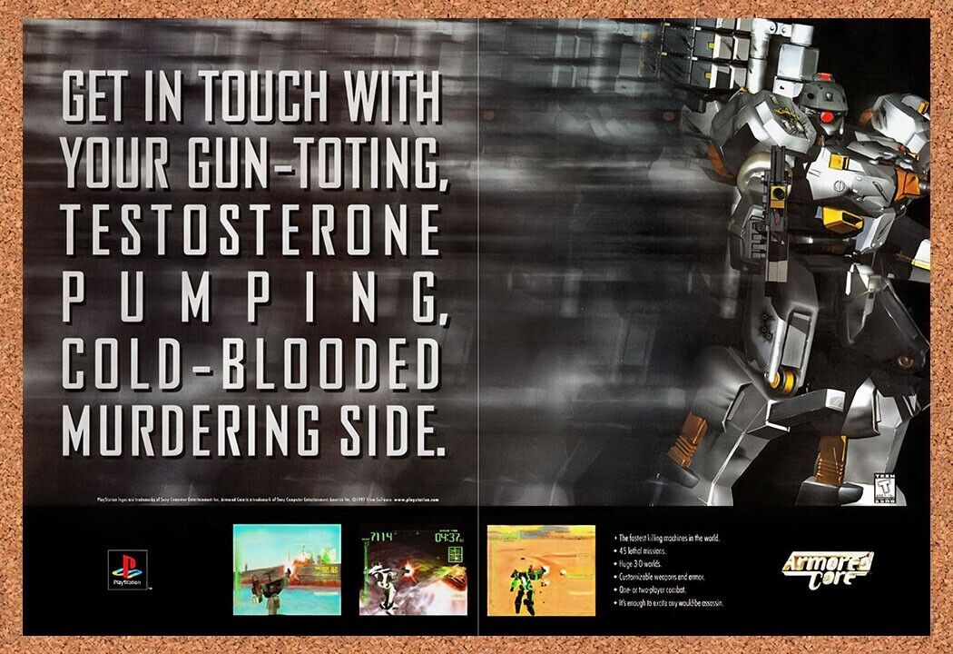 1997 Armored Core PS1 Original Advertisement / Retro Wall Art v1