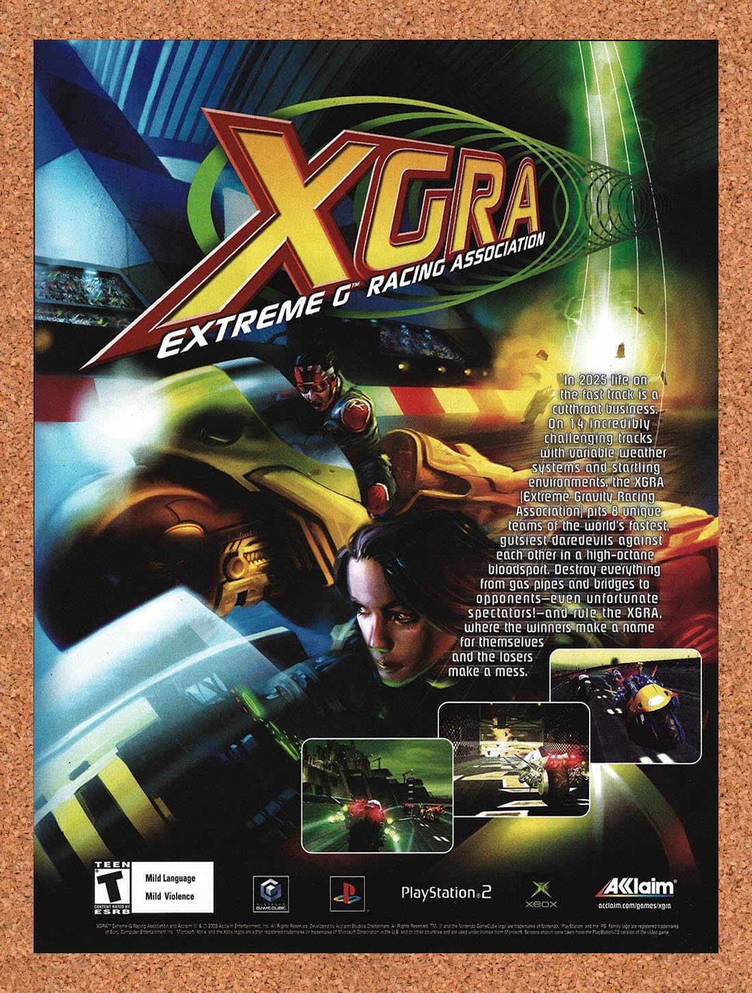 2003 XGRA Extreme G Racing Association PS2 Original Advertisement / Promo v1