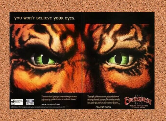 Everquest 2 PC II Original 2006 Ad Authentic Windows SOE Video Game Promo