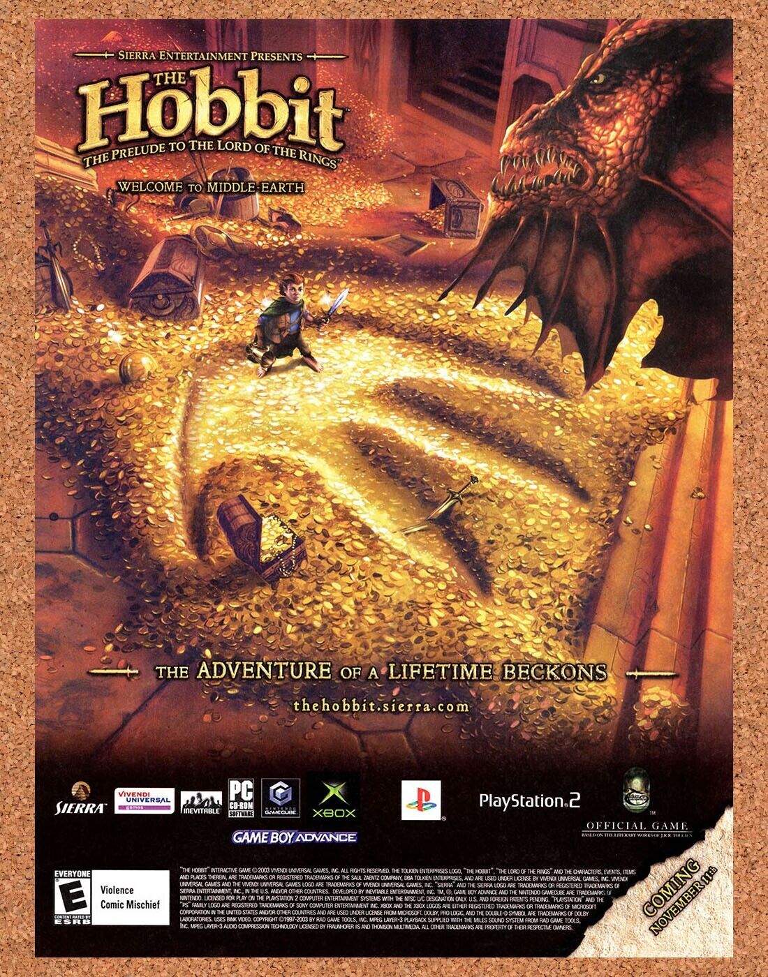 The Hobbit PS2 Original 2002 Vintage Ad - Lord Of The Rings Video Game Art Promo
