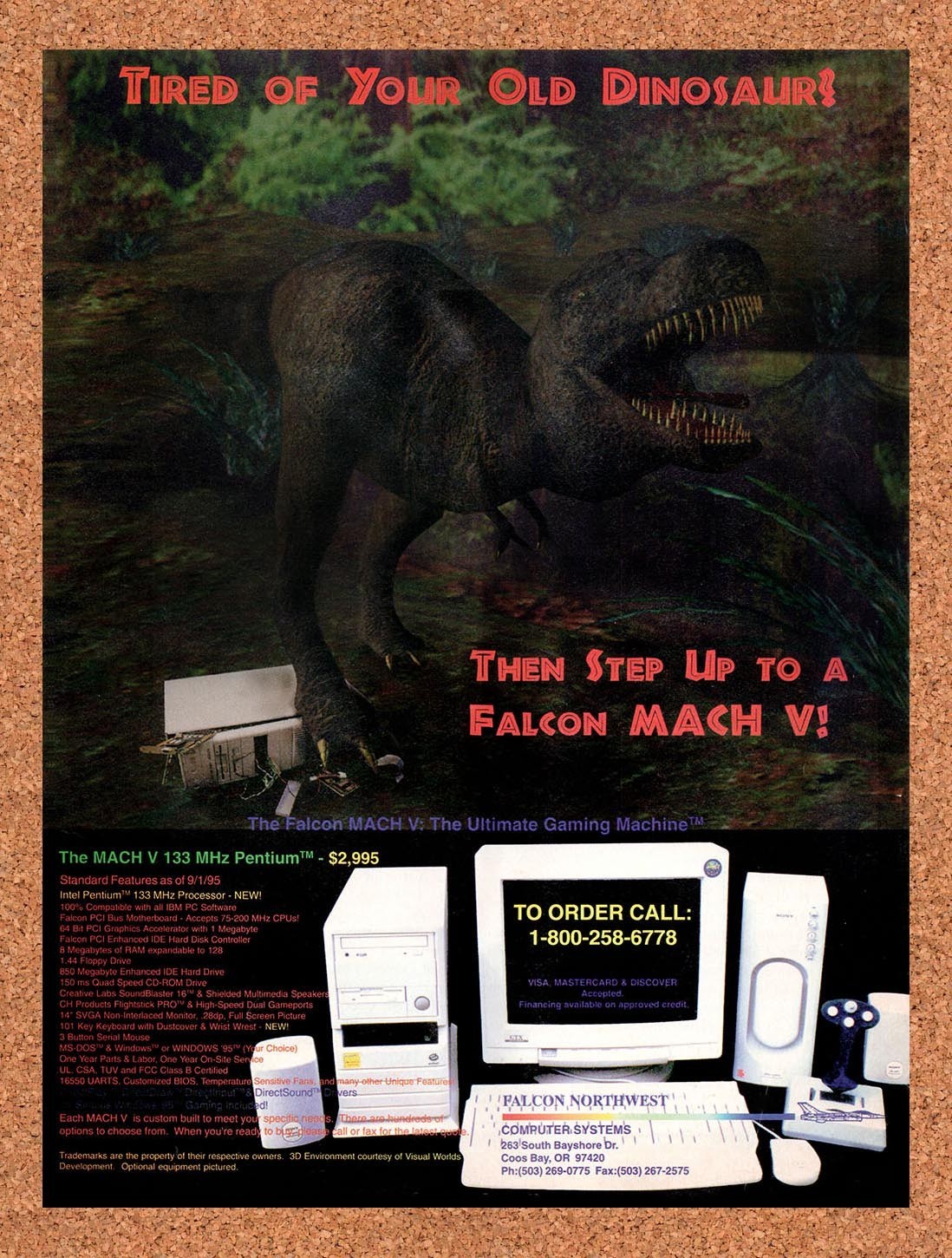 1995 Falcon Northwest Computer Systems Mach V 133 Original Ad / Promo v6