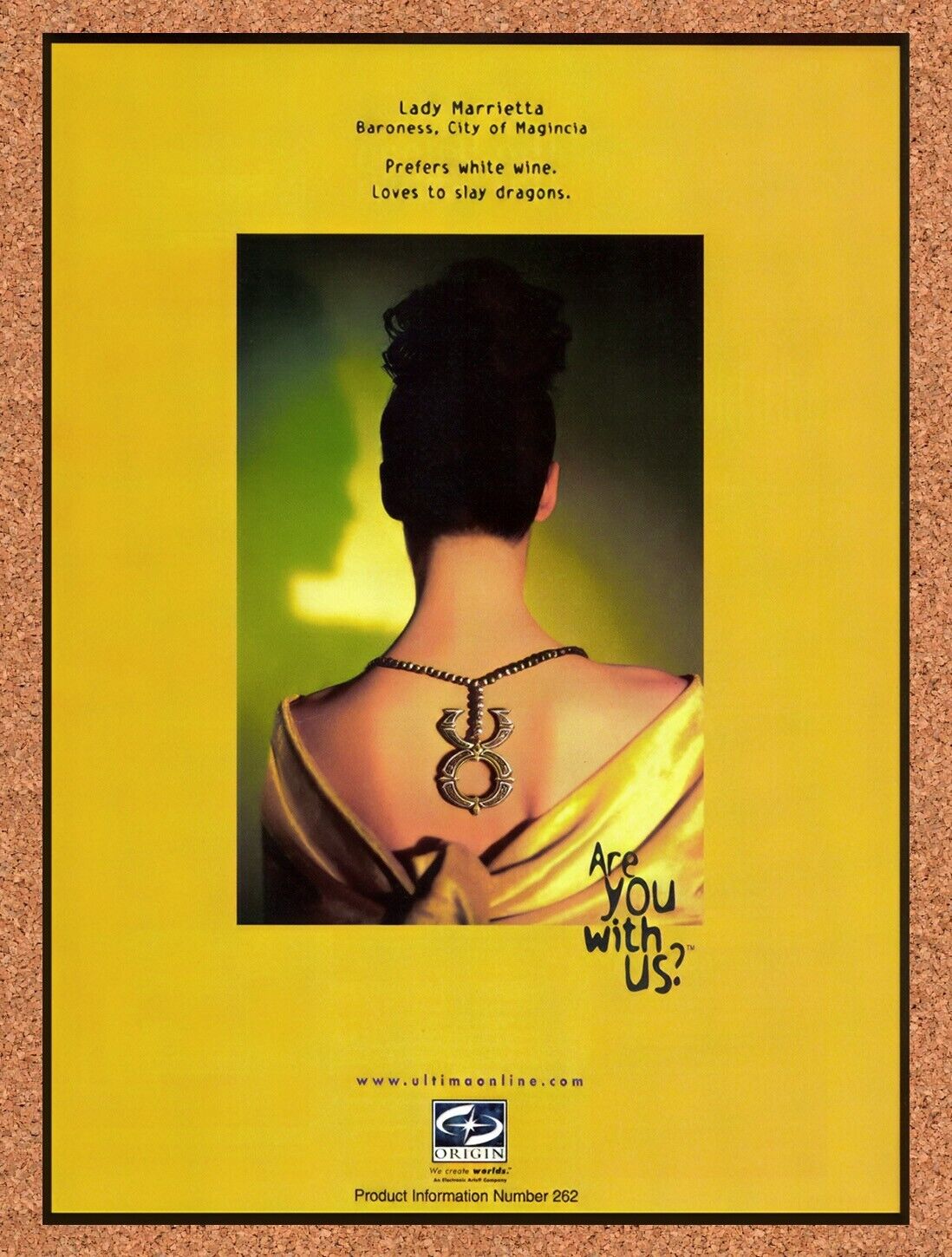 1997 Ultima Online PC Original Advertisement / Retro Wall Art v1