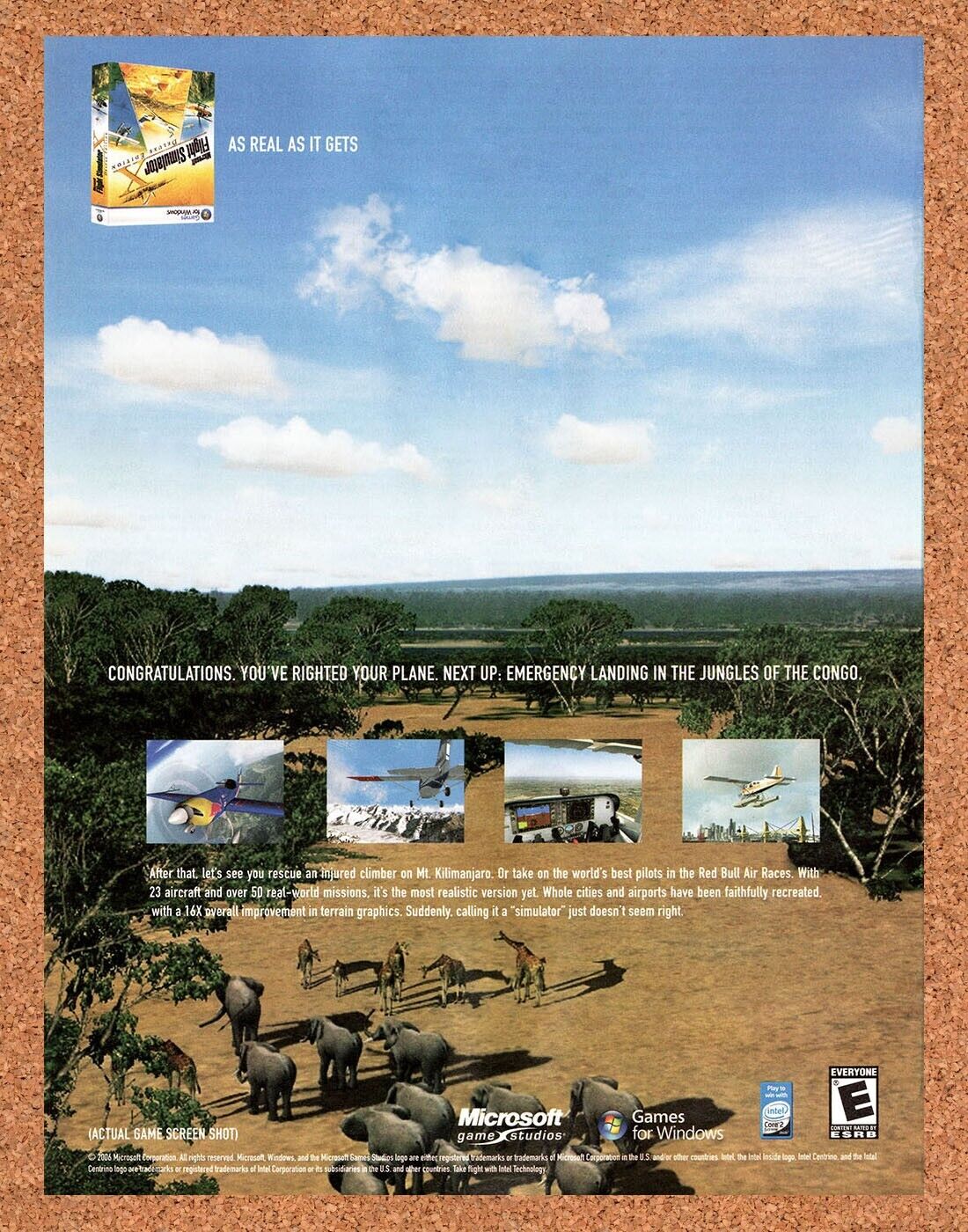Flight Simulator 10 PC Original 2006 Vintage Ad - Video Game Promo