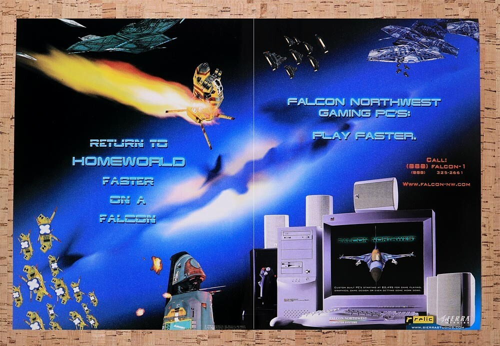 1998 Homeworld Cataclysm Falcon Northwest Original Ad / Retro Wall Art v5