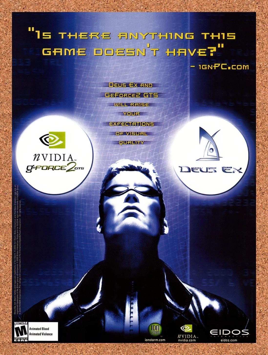 2000 Deus Ex nVidia Original Advertisement / Retro Promo v5